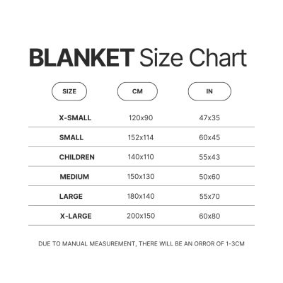 Blanket Size Chart - Car Seat Headrest Store